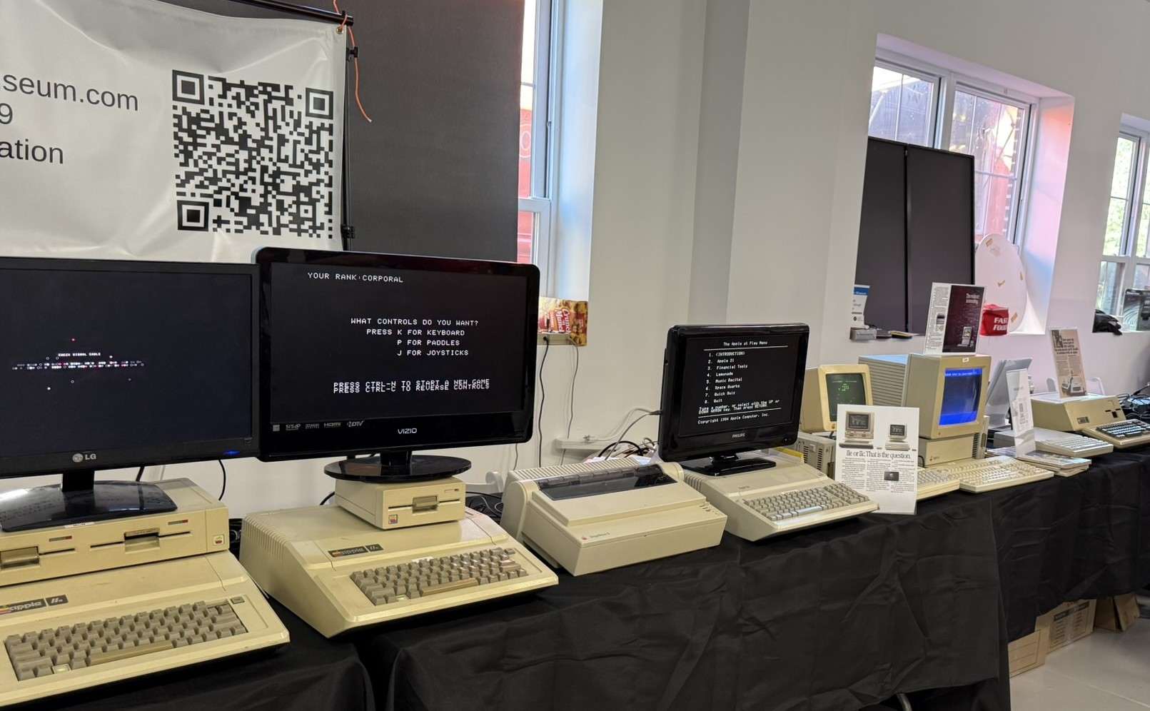 Apple II display — wider view showing more of the lineup